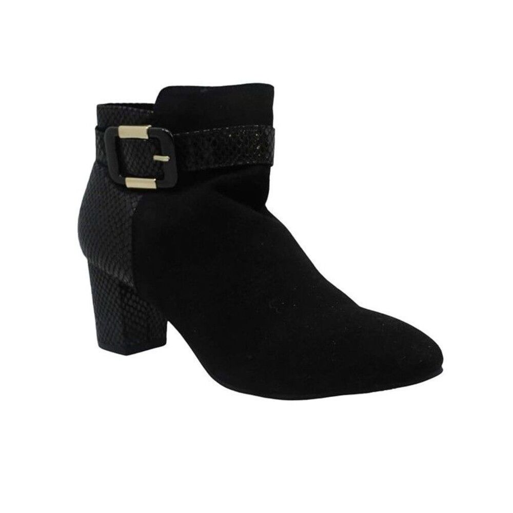 Karen Scott Womens 9 M Black Micro Ivyy High Heel Dress Booties NIB MA7